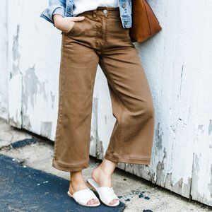 Everlane: wide leg crop pant ochre